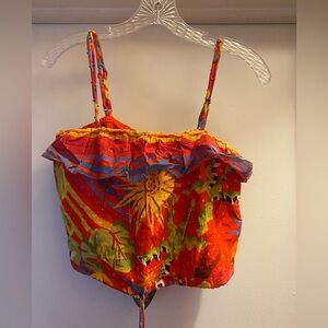 NWT, Farm Rio Magic Forest Crop Top, size Medium
